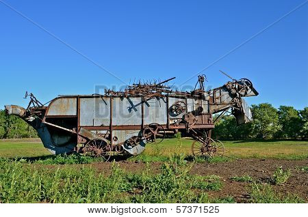 Threshing Machine in the Pasture
