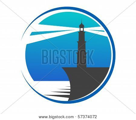Lighthouse button or icon