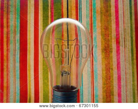 light on a striped background