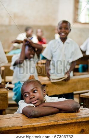 Kenya. Mombasa. January 25, 2012 African students. School.