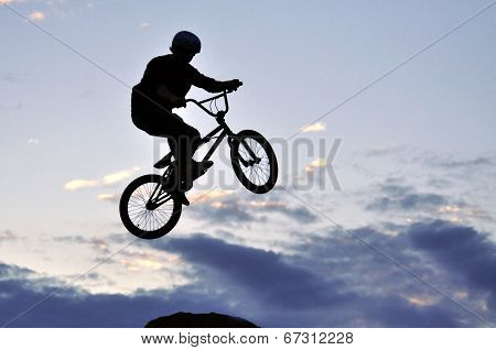rider making a bike jump