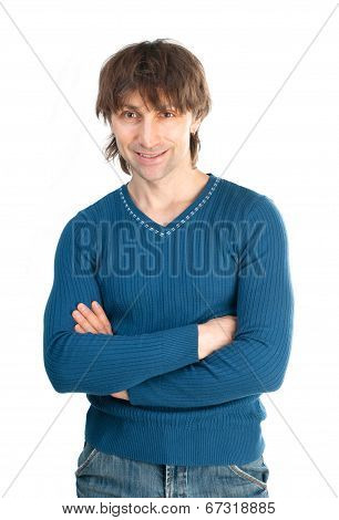 Casual Young Man Isolated On White Background