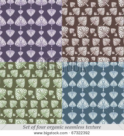 Multicolor leaves seamless pattern