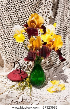 Still Life Bouquet With Iris
