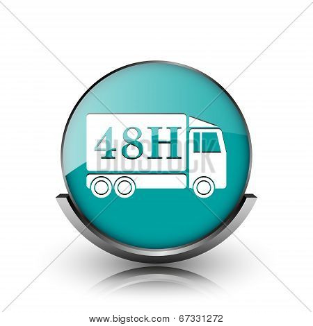 48H Delivery Truck Icon