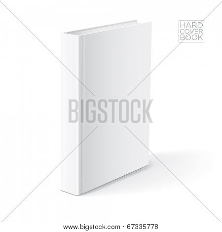 3D Hard cover book design template. Vector detailed illustration.