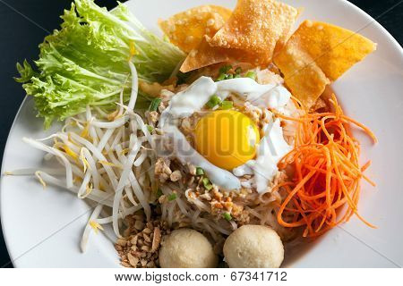 Thai Noodle Dish With Fried Egg