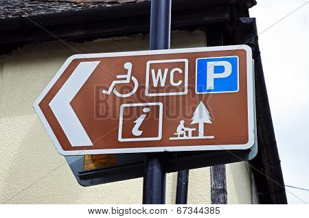 Tourist information sign, Pembridge.