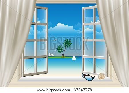 the window,