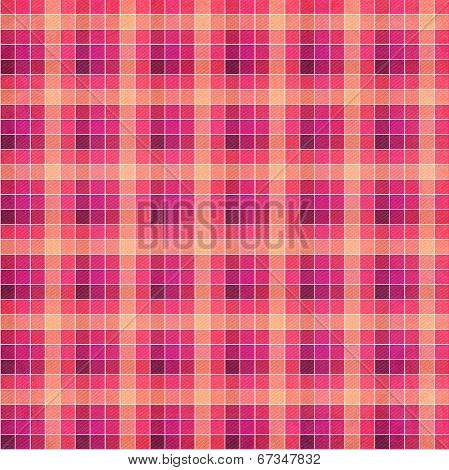 Seamless Retro White-pink Square Tablecloth