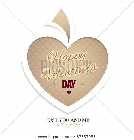 Valentine's day card with heart
