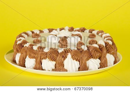 Wonderful gateau on a dish