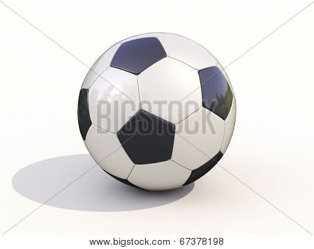 Classic soccer ball on white background