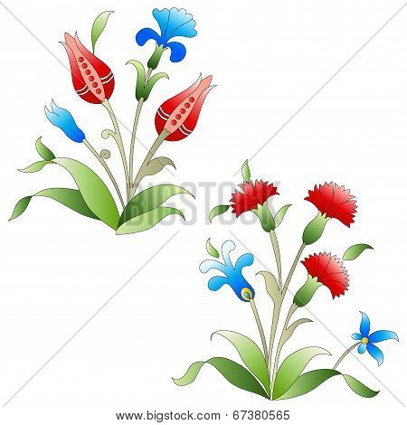 Ottoman Art Flowers Nineteen