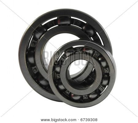 Two Metal Ball Bearings