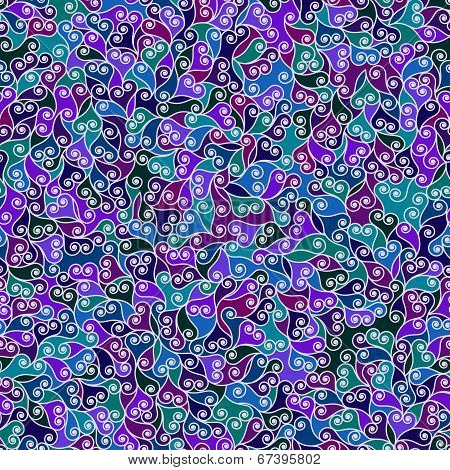 Seamless pattern stained glass
