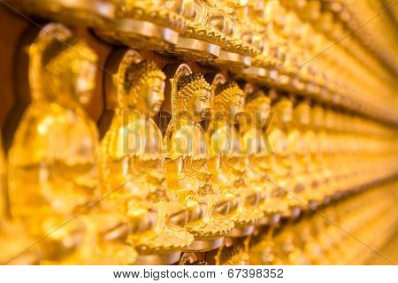 Golden Chainese Buddha At Leng Noei Yi 2 Temple