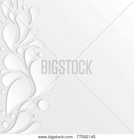 3D Paper Drops. Vector Illustration.