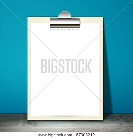 paper mockup hanging