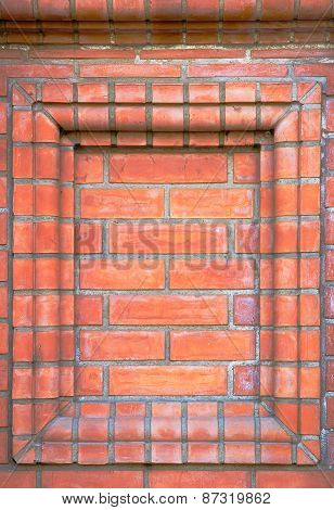 Decorative Frame On Brick Wall