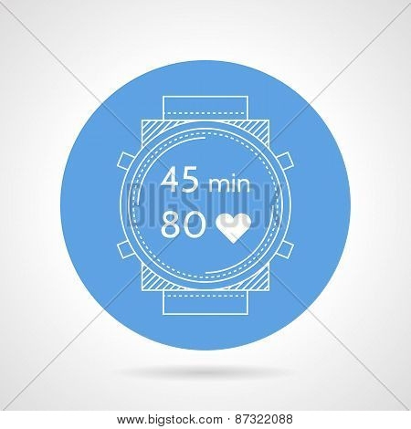 Diver accessory round vector icon