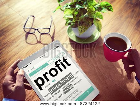 Profit Investment Digital Divice Business Income Sales Concept