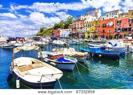 Procida -beautiful colorful small island of Italy