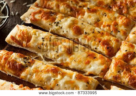 Homemade Cheesy Breadsticks With Marinara