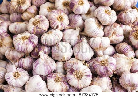 garlic, market in Forcalquier, Provence, France