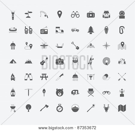 Camping icons