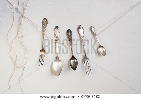 Cutlery Hangs On The String