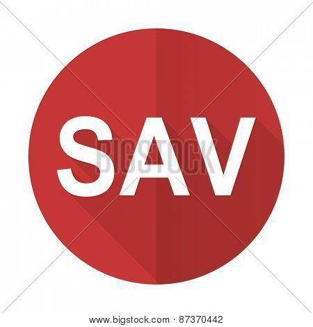 sav red flat icon 