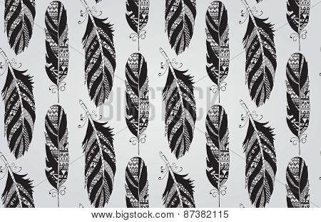 Vintage Hand Drawn Seamless Pattern