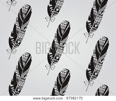 Vintage Hand Drawn Seamless Pattern