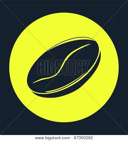 Coffee Bean Natural. Plant Yellow Concept