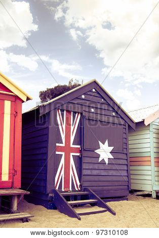 Bathing Houses At Brighton Beach, Australia