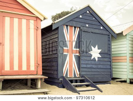 Bathing Houses At Brighton Beach, Australia
