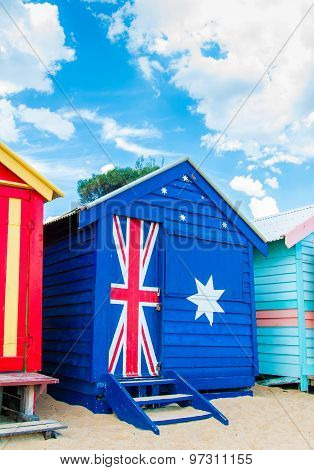Bathing Houses At Brighton Beach, Australia