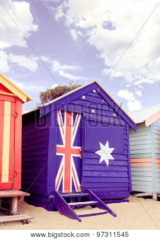 Bathing Houses At Brighton Beach, Australia