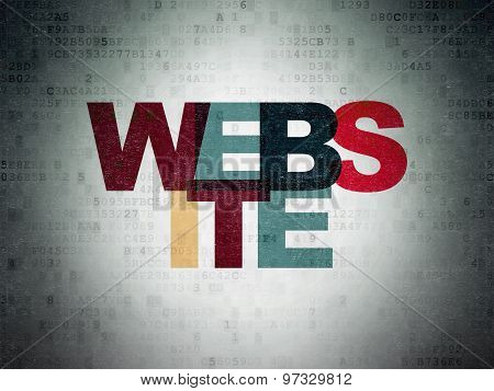 Web design concept: Website on Digital Paper background