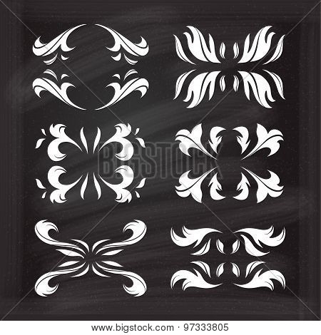 Vector calligraphic design elements.