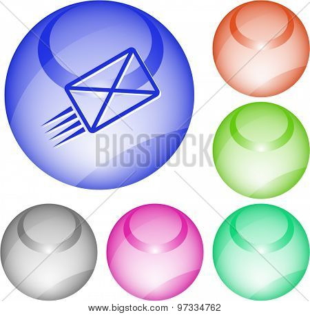 send mail. Vector interface element.