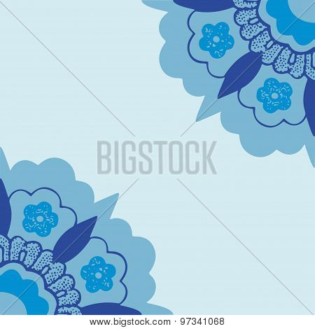 Colorful round flower abstract isolated background vector