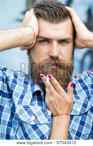 Portrait Of Man With Cigarette