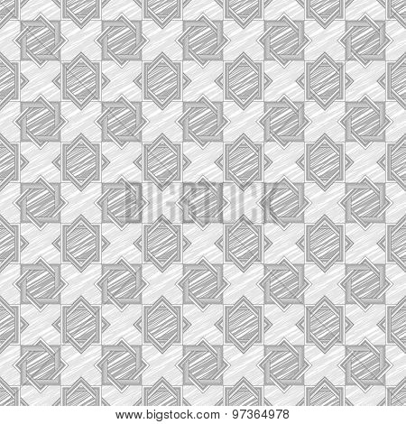 Vector Sketch Of Gray Geometric Pattern