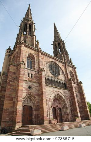 Church Of St. Peter And St. Paul In Obernai, Alsace, France