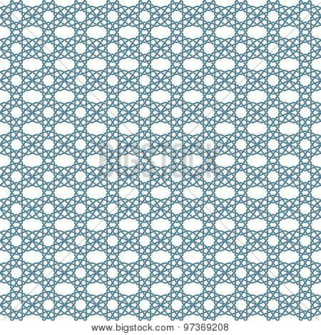 Blue Traditional Geometric Pattern