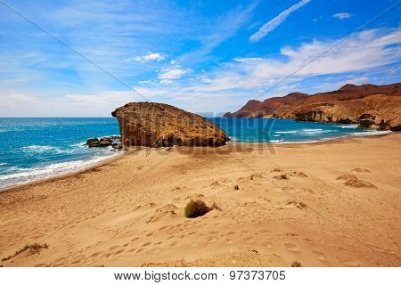 Almeria Playa del Monsul beach at Cabo de Gata in Spain