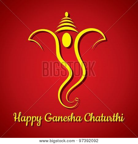 creative ganesh chaturthi festival greeting card background vector