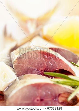 Fresh Cutting Mackeral In Olive Oil.